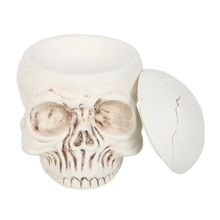 Gothic Weathered Skull Oil Burner and Wax Warmer