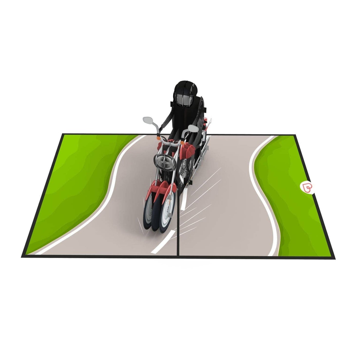 Motorcycle pop-up card | 3D birthday card, greeting card