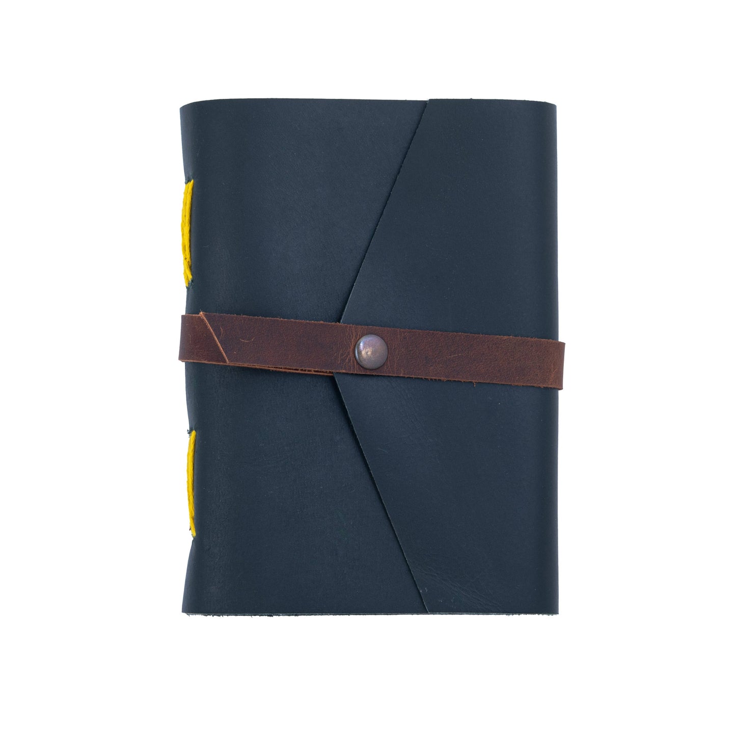 Leather journal diary with ruled craft pages: Unlined
