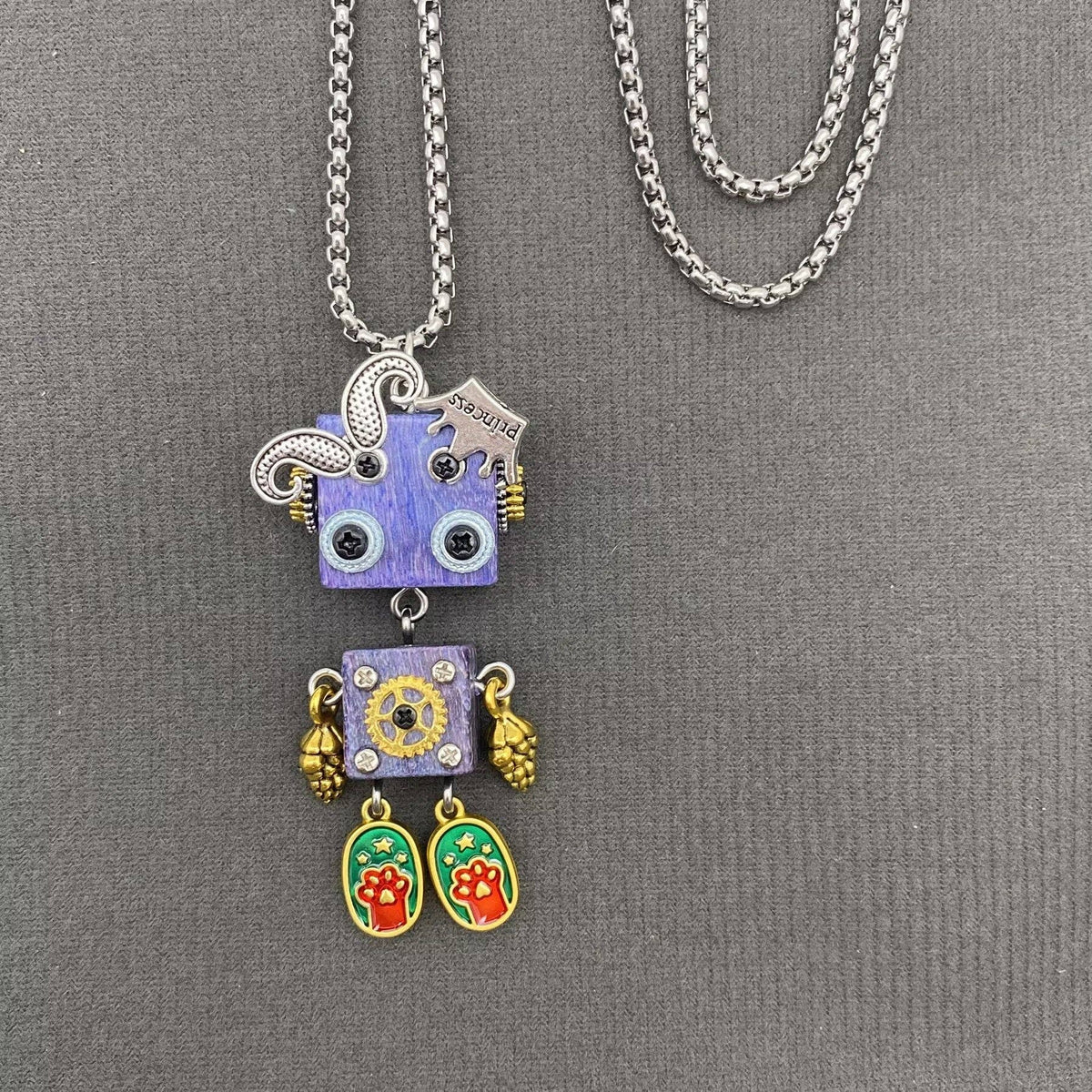Multiple Styles Handmade Robot Charm Necklace - MIO72916