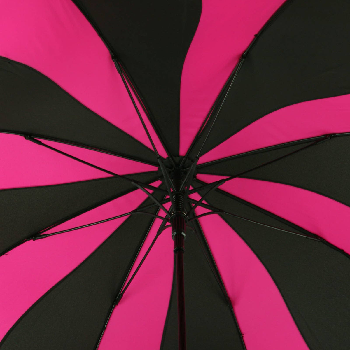 Pink and Black Swirl Umbrella - EDSSWPIB