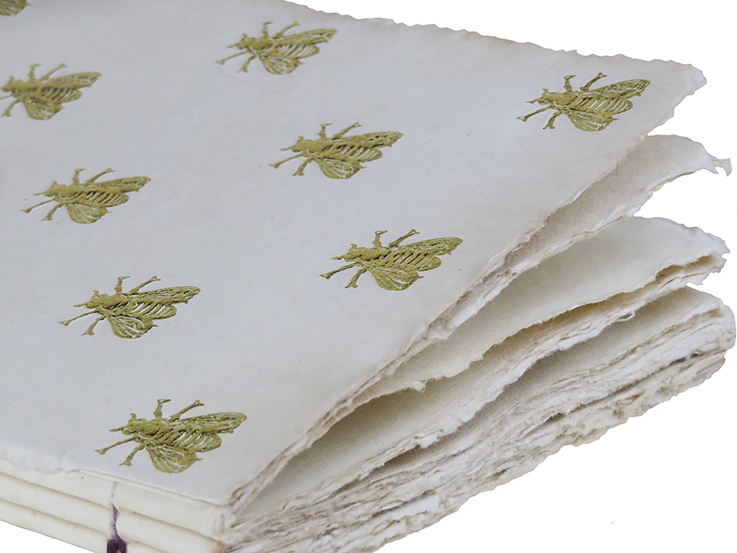 Parchment paper notebook with golden bee pattern (Napoleon): Naturalness