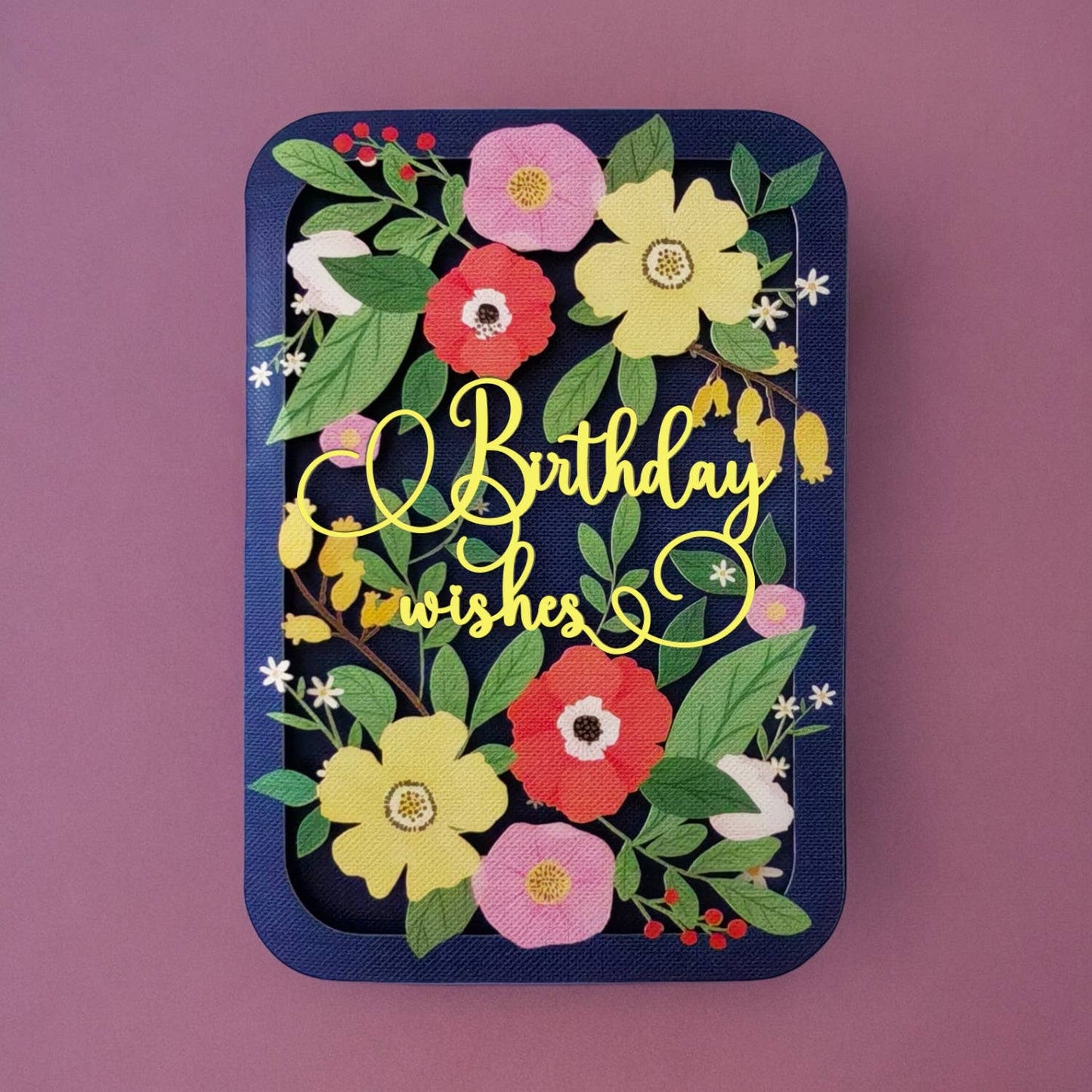 Birthday paper cut card-AL232