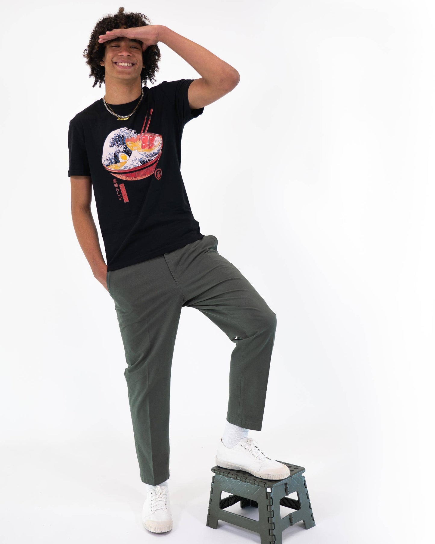 Great Ramen Wave Tee - Manga Graphic Tee: L