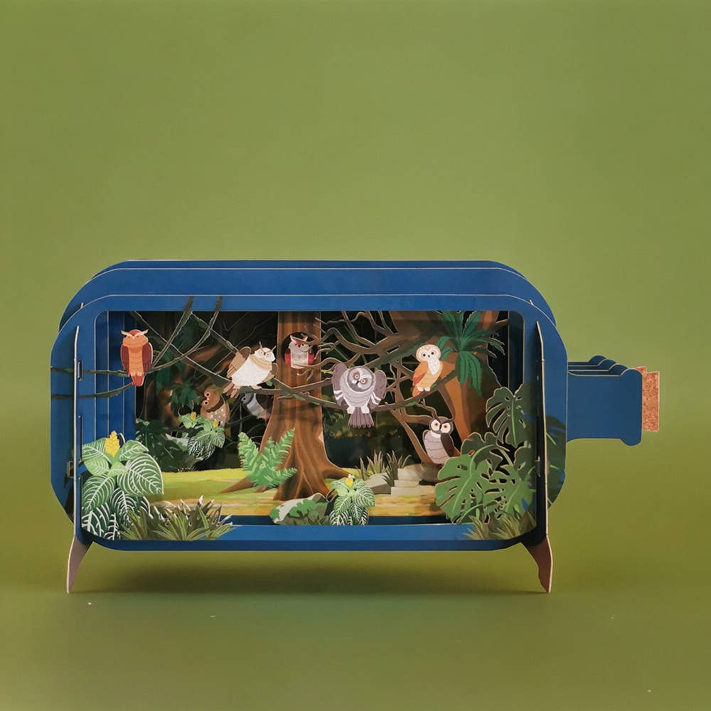 MIB280 -Message in a Bottle Pop Up Card -Owl