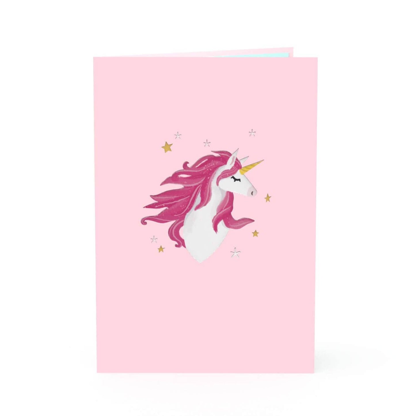 Unicorn with rainbow pop-up card