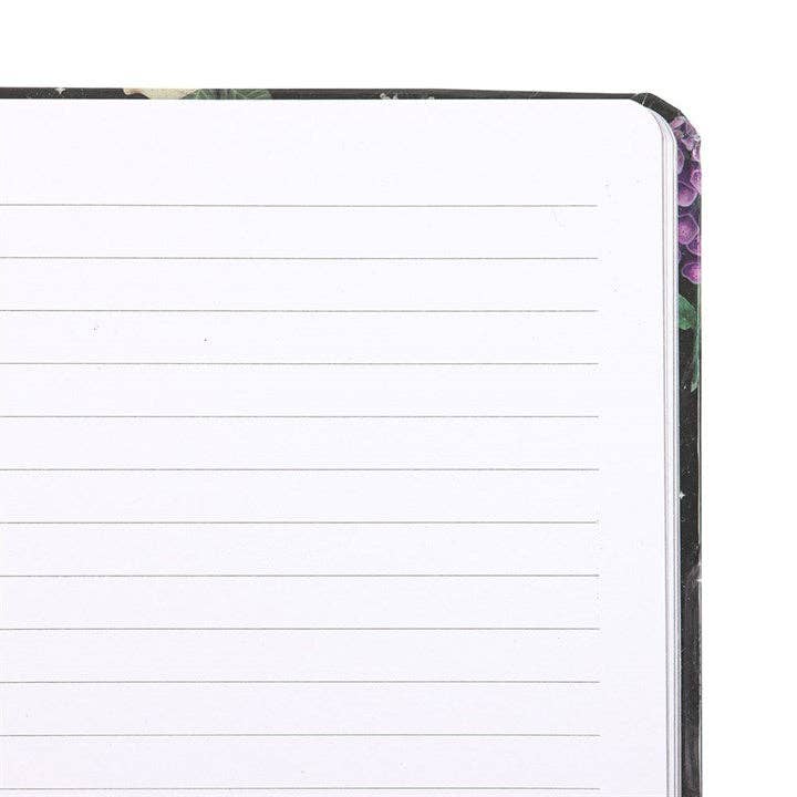 Venom & Vines Gothic Skull Print A5 Notebook