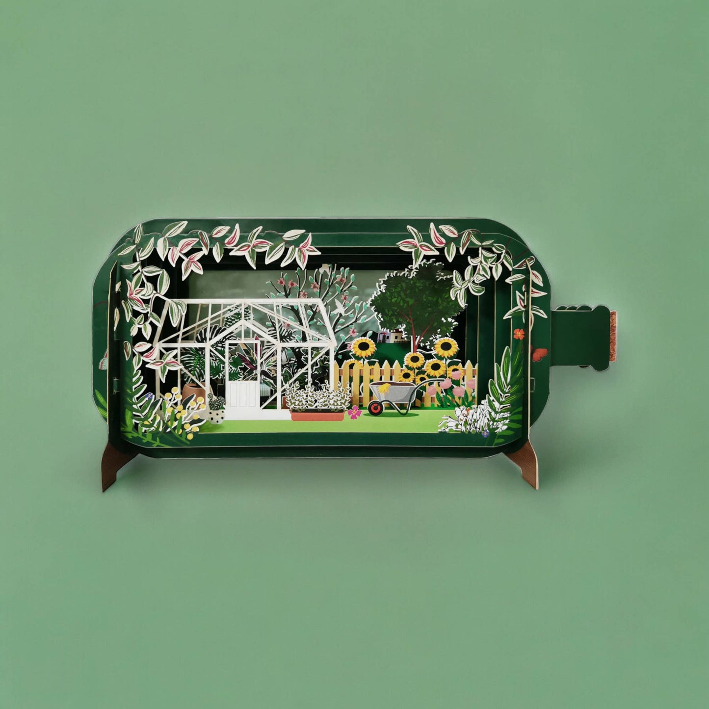 Greenhouse Message in a Bottle Pop Up Card