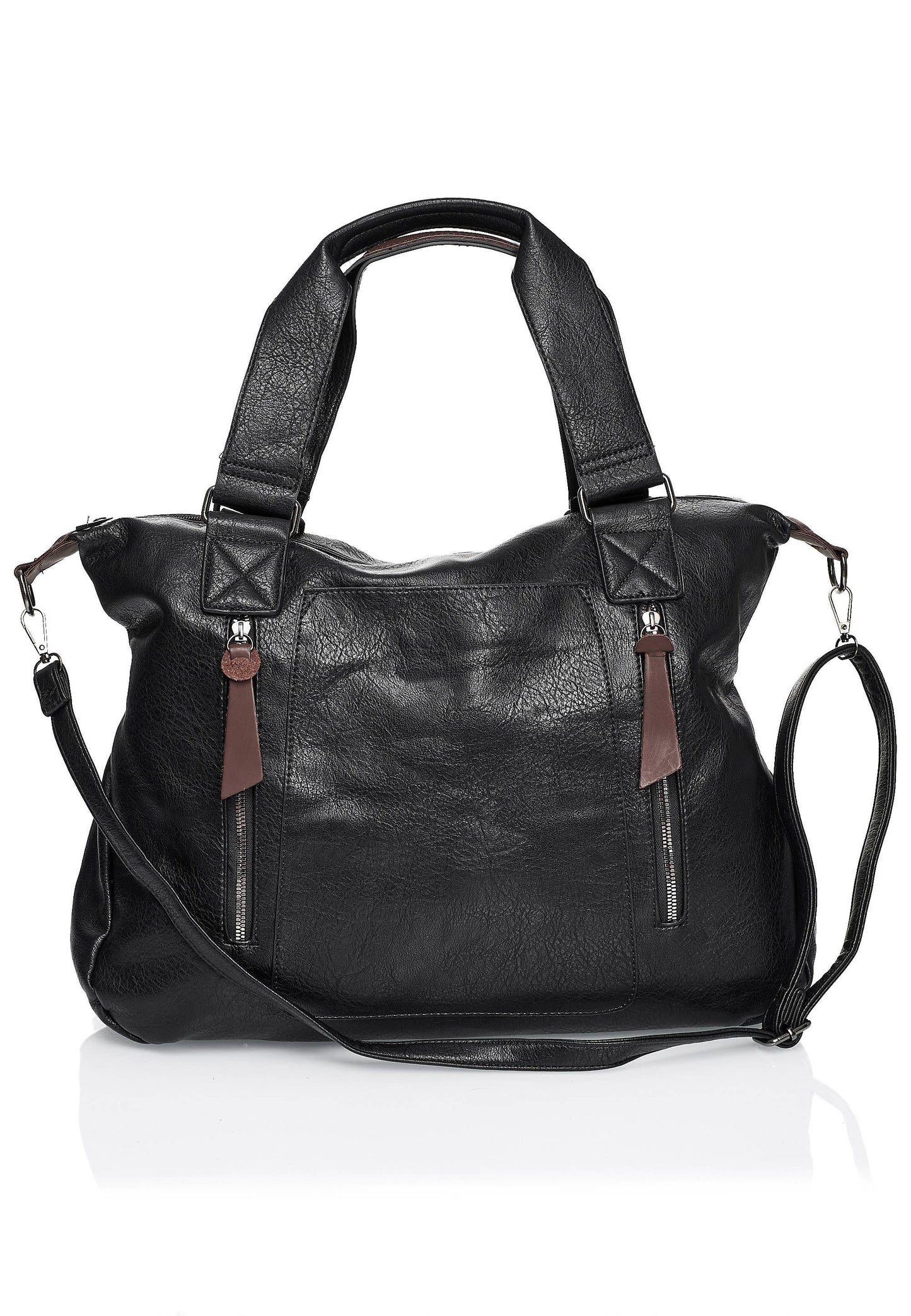 Shopper 'COLMA' - with many compartments and extra space: Black