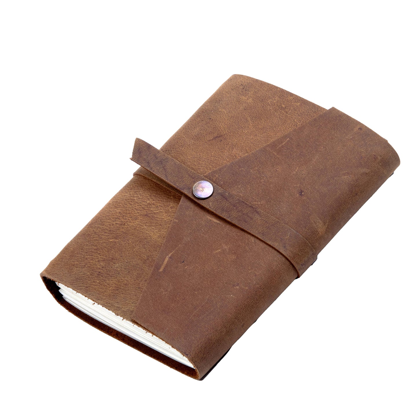 Leather journal diary with Unruled/Ruled page Travel journal: Unlined