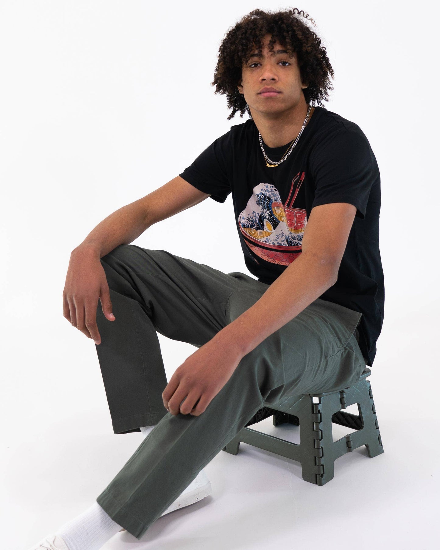 Great Ramen Wave Tee - Manga Graphic Tee: L