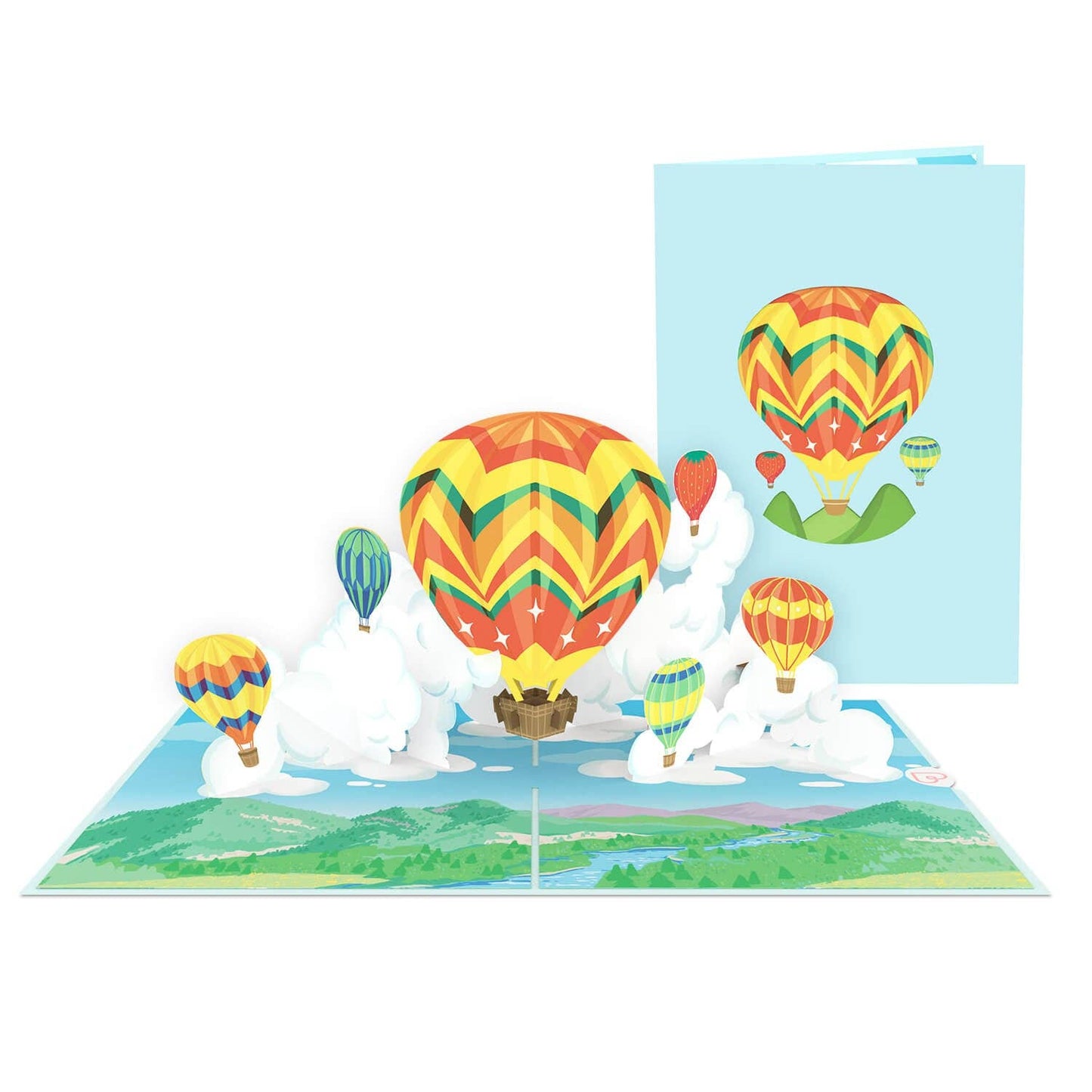 Hot air balloon pop-up card
