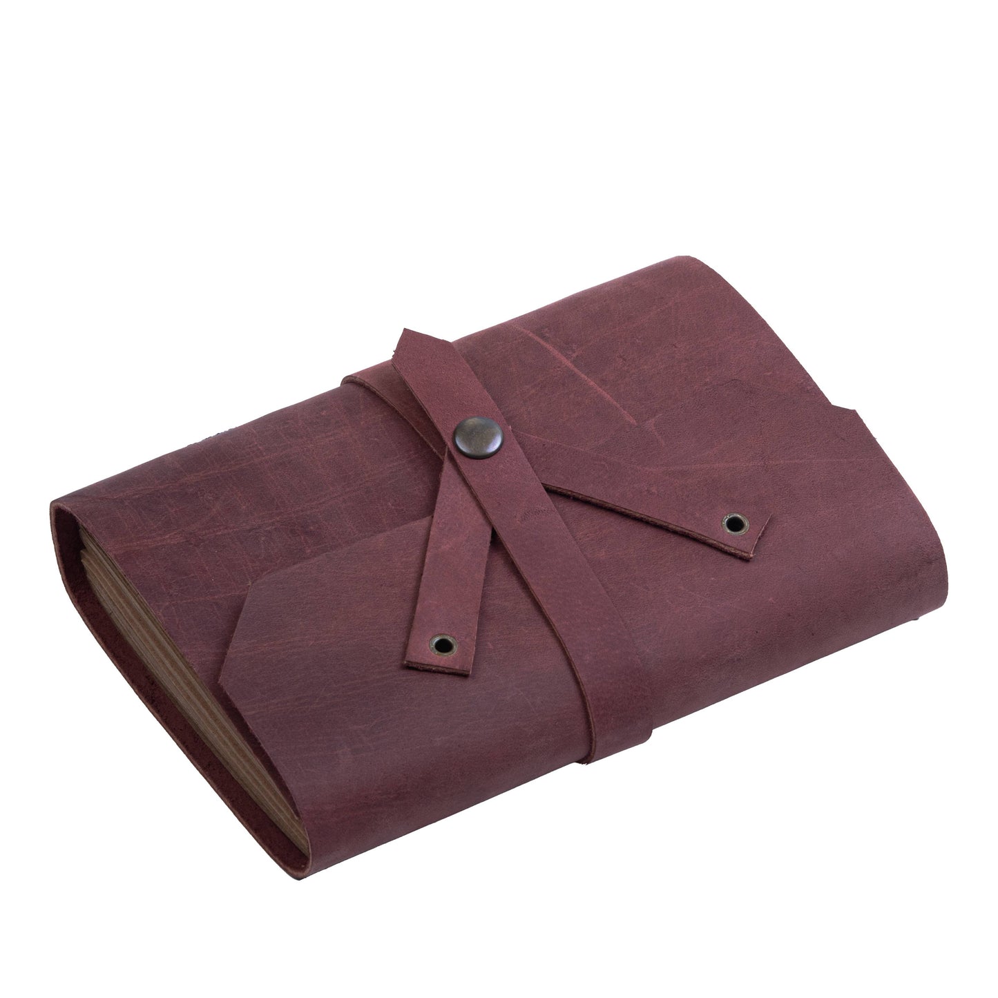 Leather journal diary with Blank & Ruled page Travel journal: Unlined