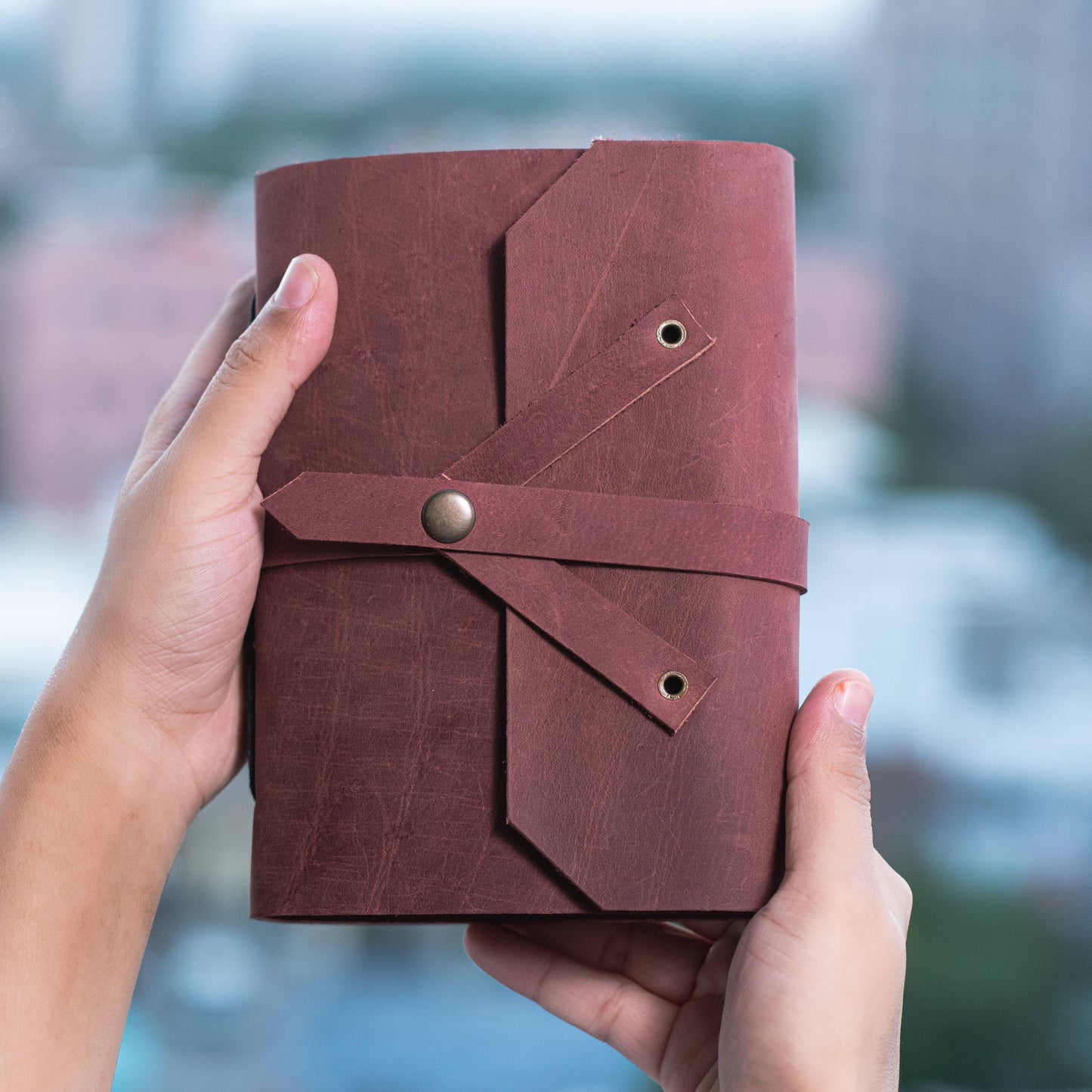 Leather journal diary with Unruled/Ruled page Travel journal: Unlined