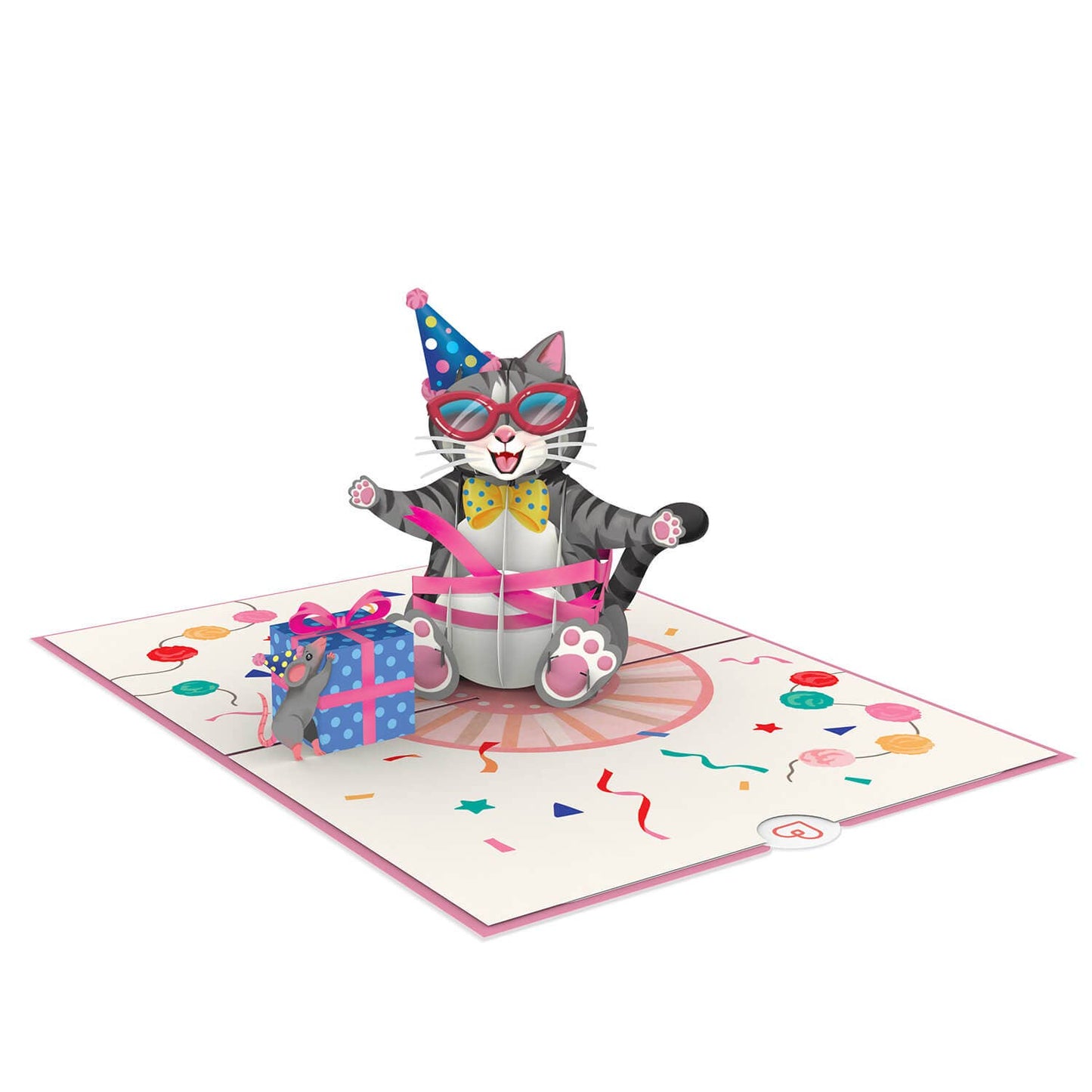 Birthday cat pop up card