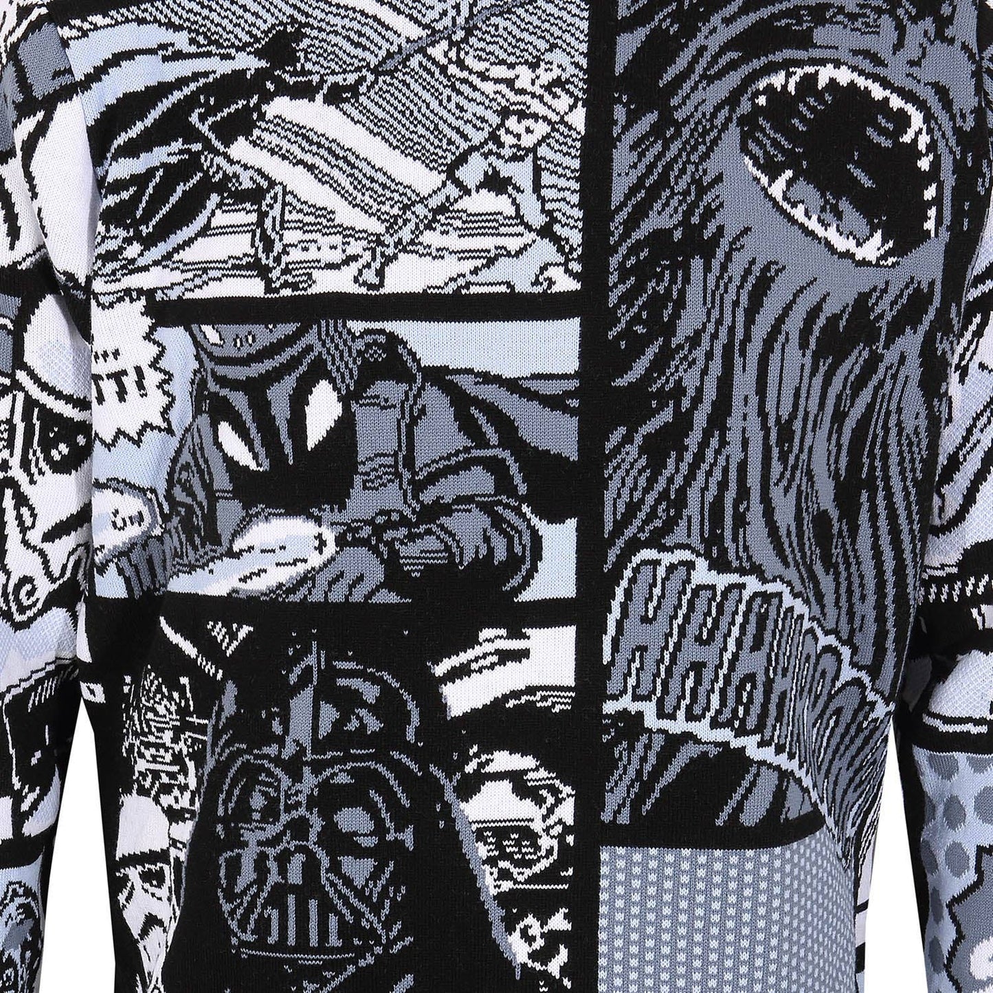 Star Wars Manga Panels Blue Knitted Jumper: Large