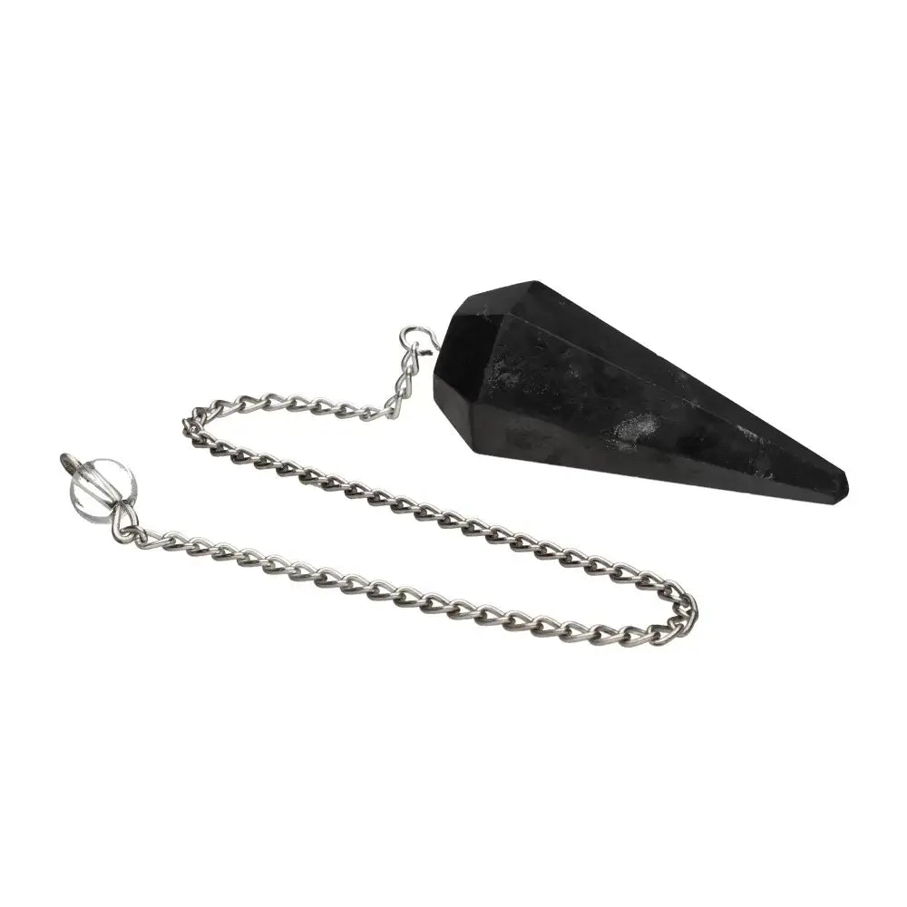Faceted Shungite Pendulum