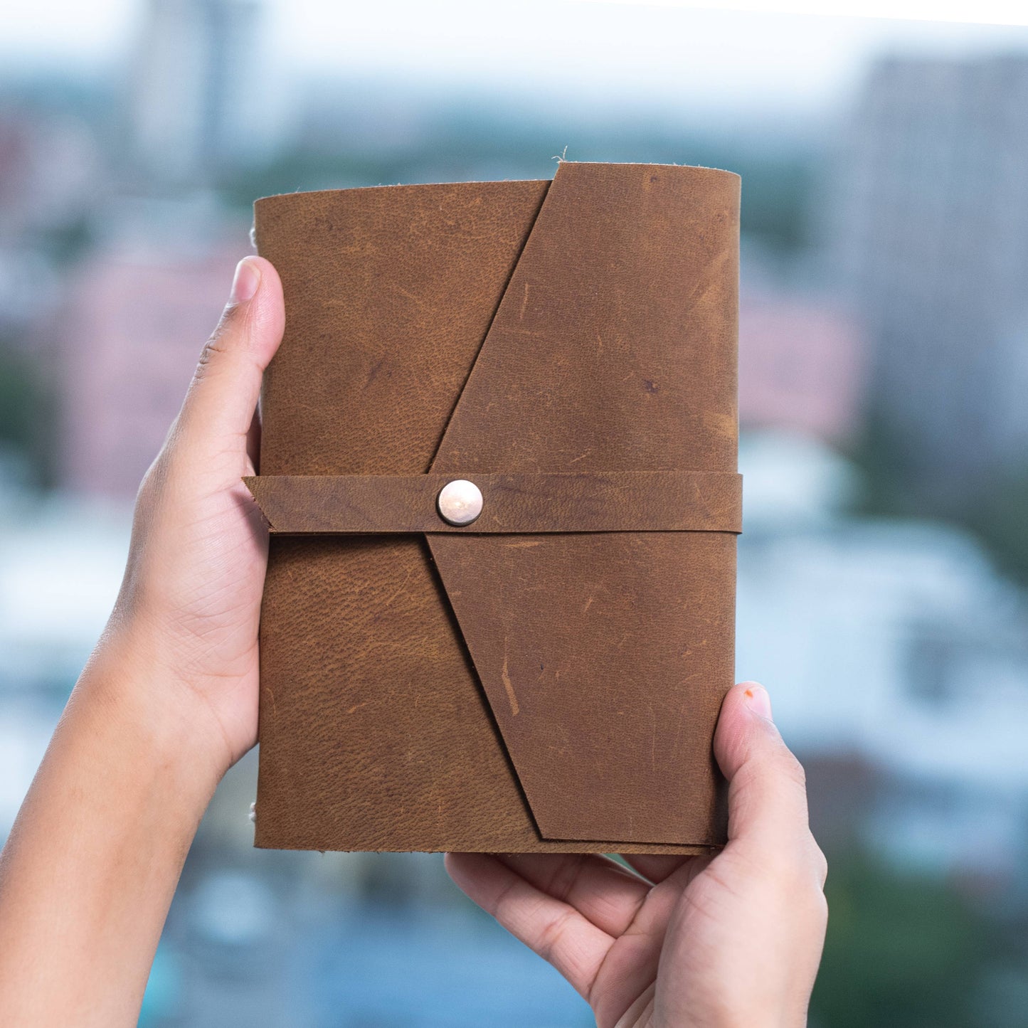 Leather journal diary with Unruled/Ruled page Travel journal: Unlined