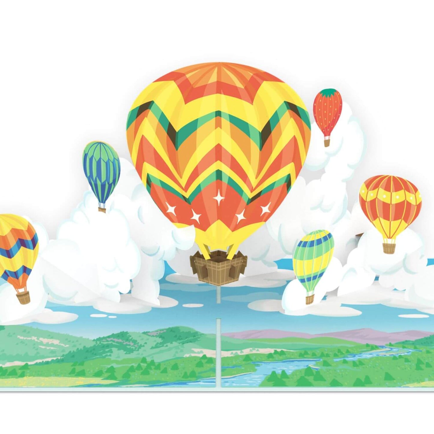 Hot air balloon pop-up card