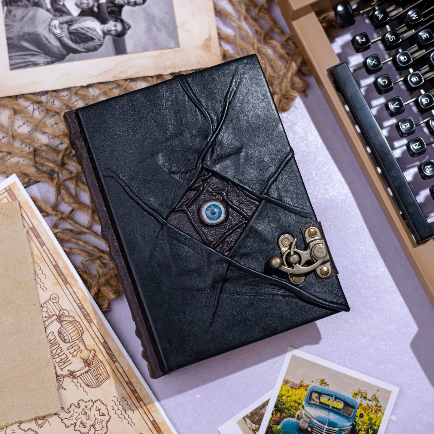 Leather Journal Diary Vintage Paper Hocas Pokas Unique Desig