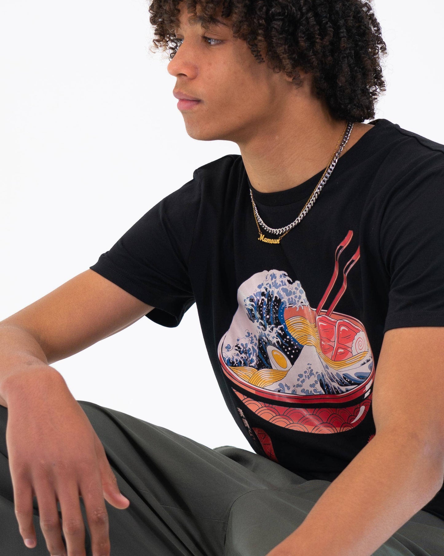 Great Ramen Wave Tee - Manga Graphic Tee: L
