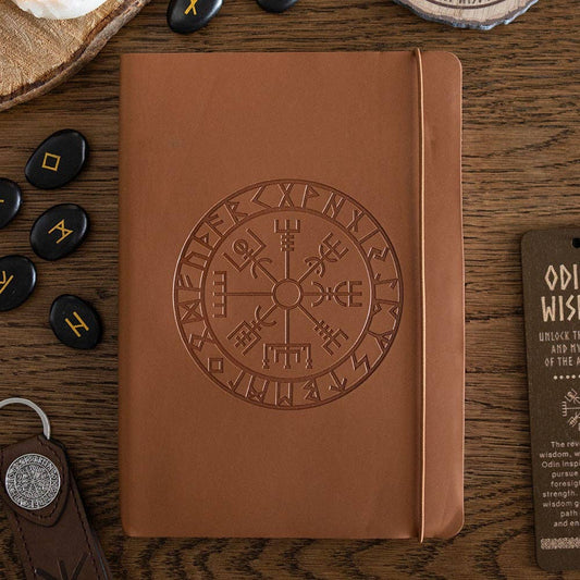 Viking Compass A5 Faux Leather Journal with Pen