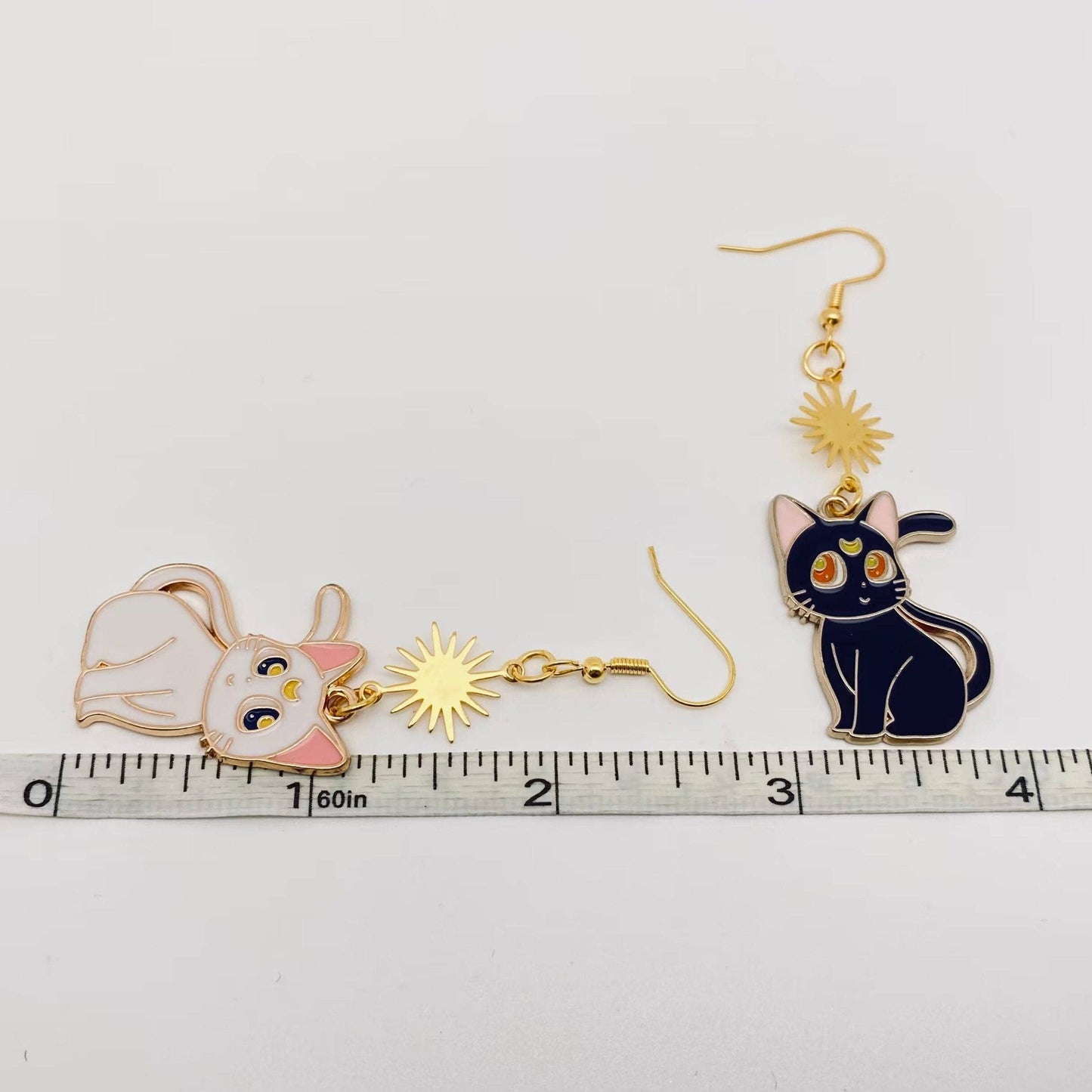 Cartoon Moon Cat Earrings - MS