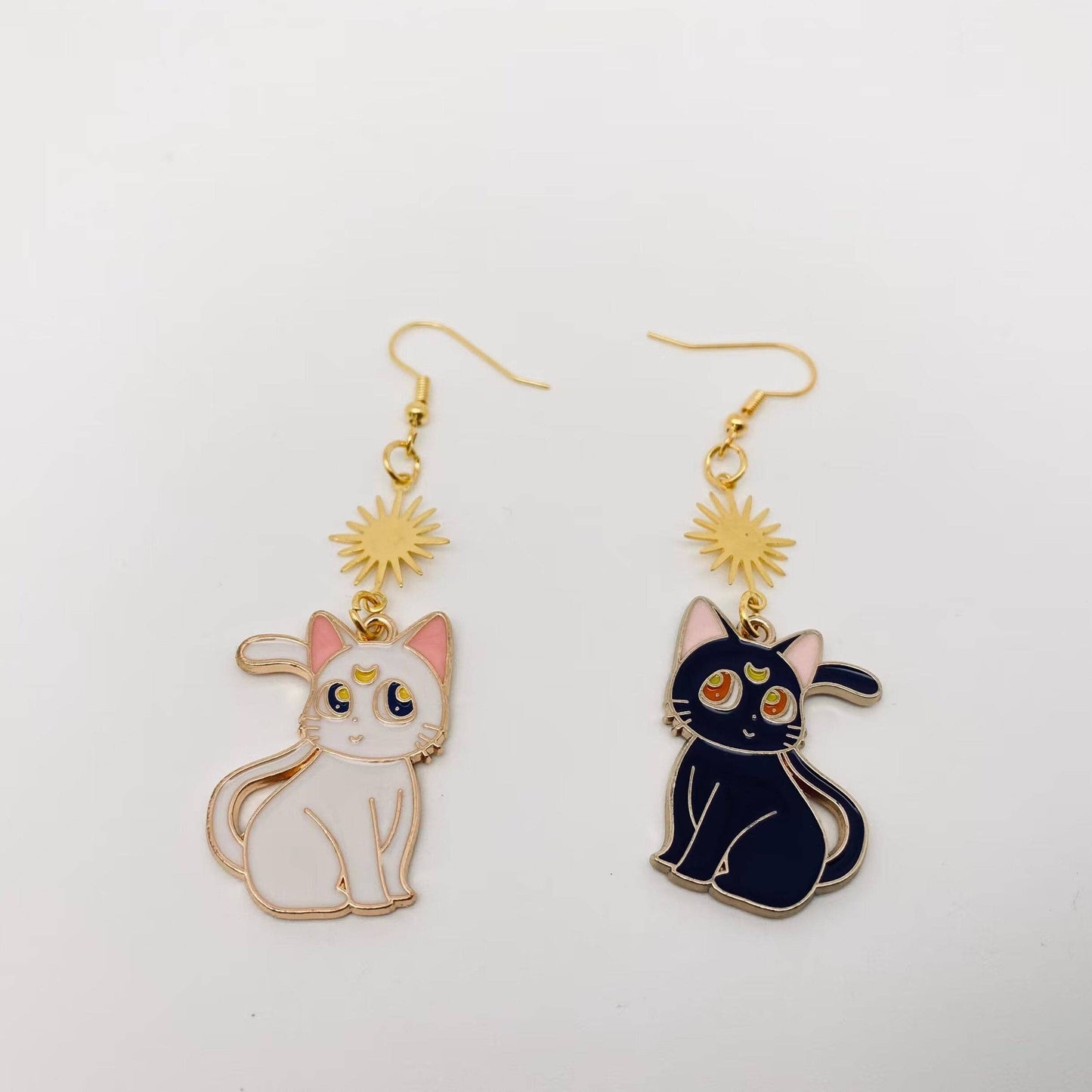 Cartoon Moon Cat Earrings - MS