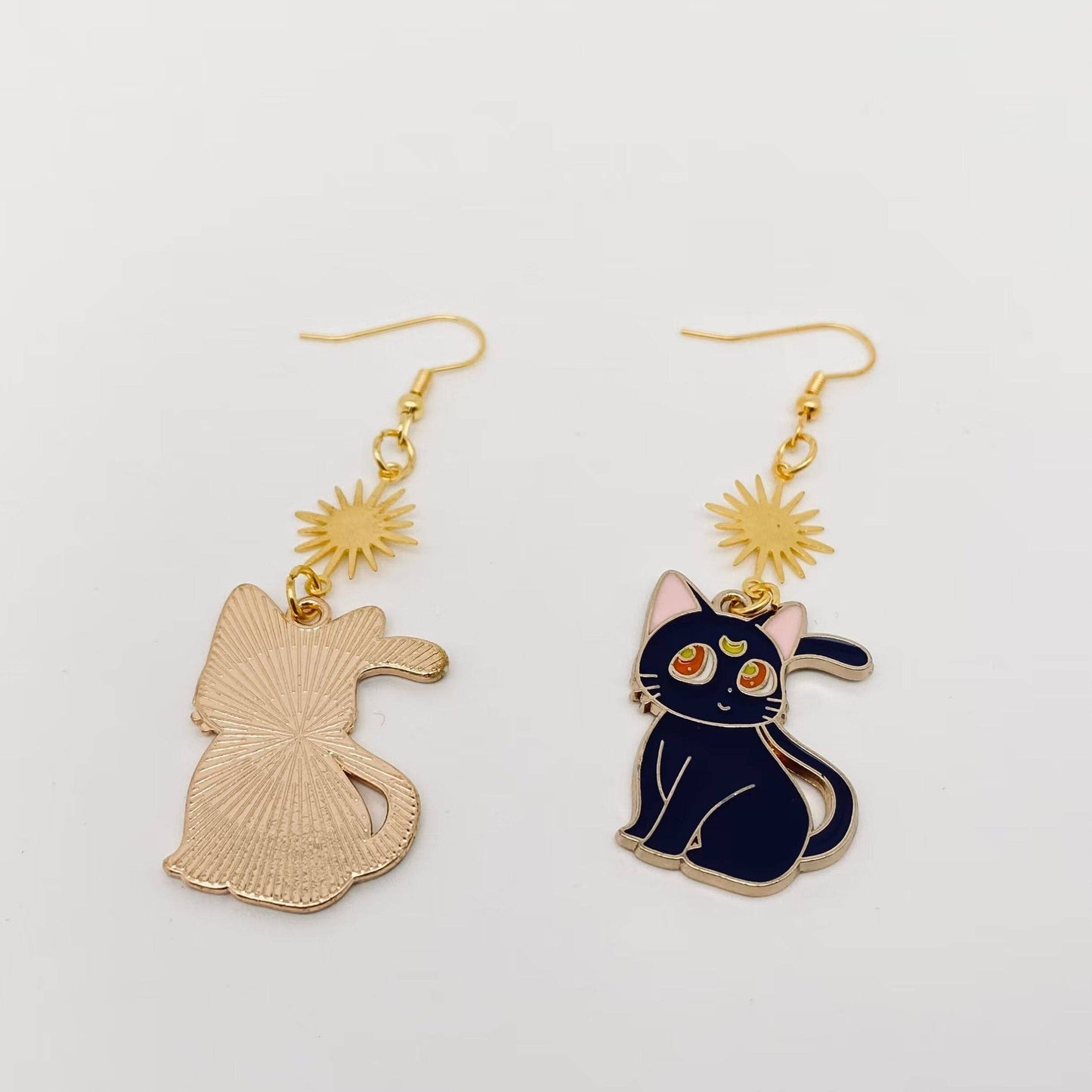 Cartoon Moon Cat Earrings - MS
