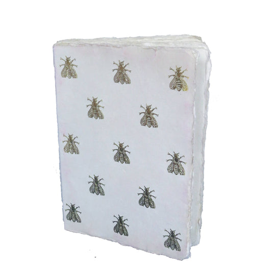 Parchment paper notebook with golden bee pattern (Napoleon): Naturalness