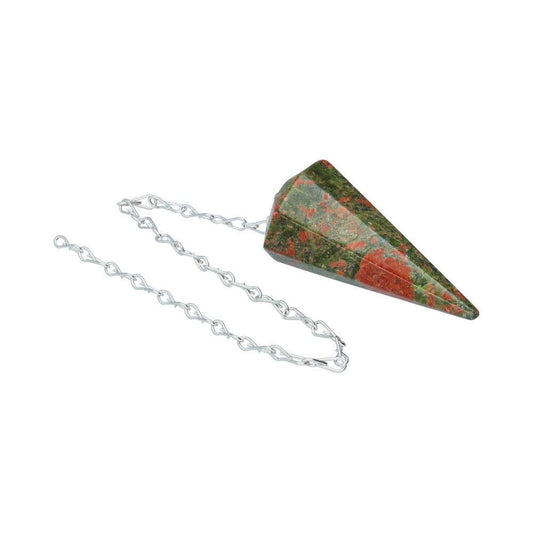 Faceted Unakite Jasper Pendulum (FAC50)