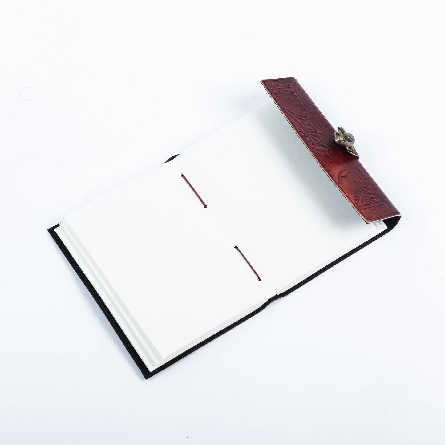 Leather Journal with Stone Dragon Embossed Travel Journal