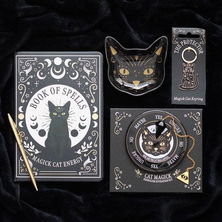 Magick Black Cat Face Trinket Dish