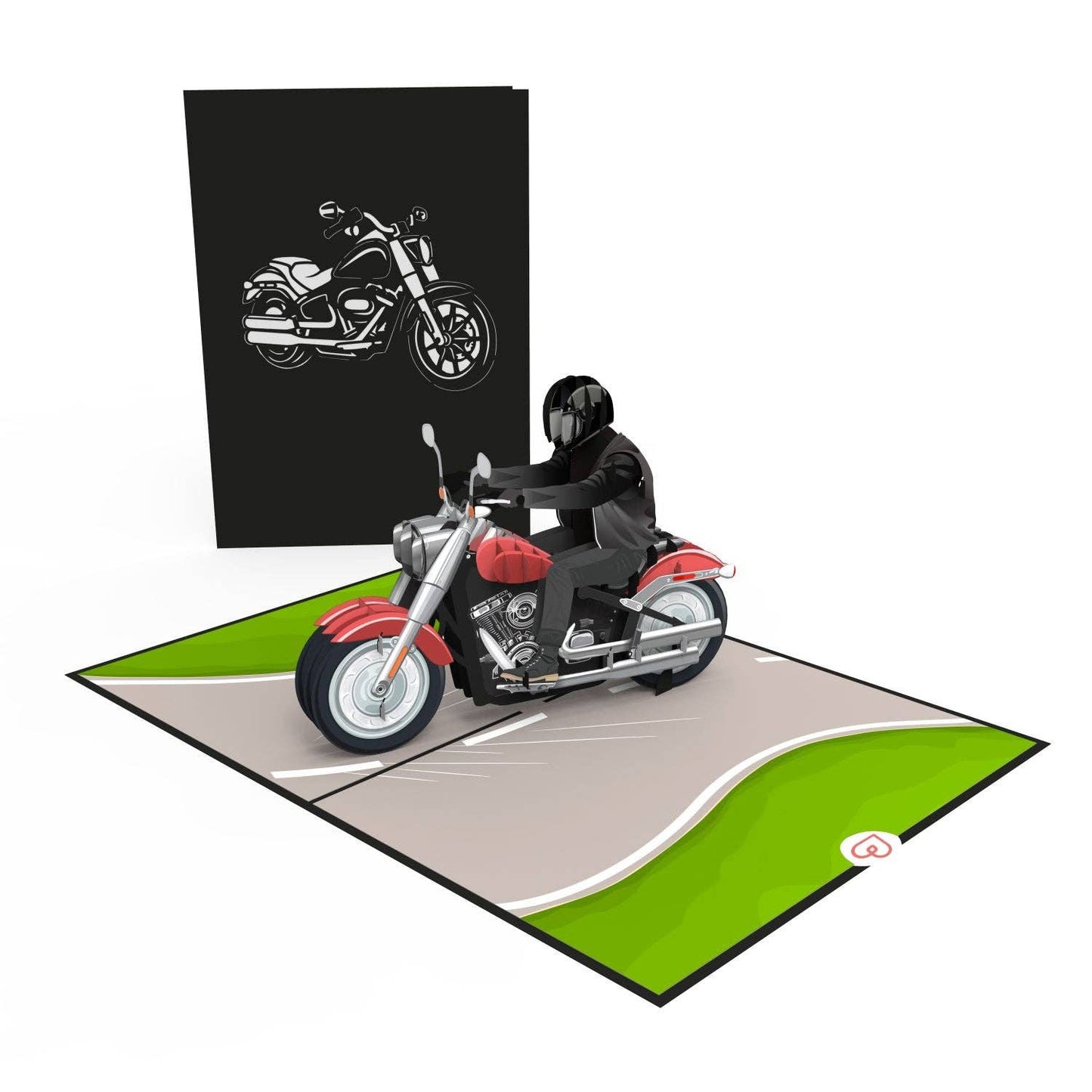 Motorcycle pop-up card | 3D birthday card, greeting card