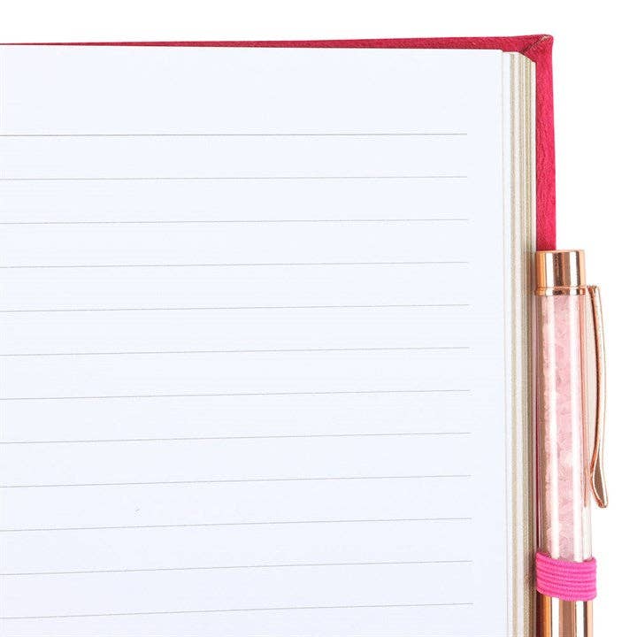 Book of Love Spells Journal with Rose Quartz Crystal Pen