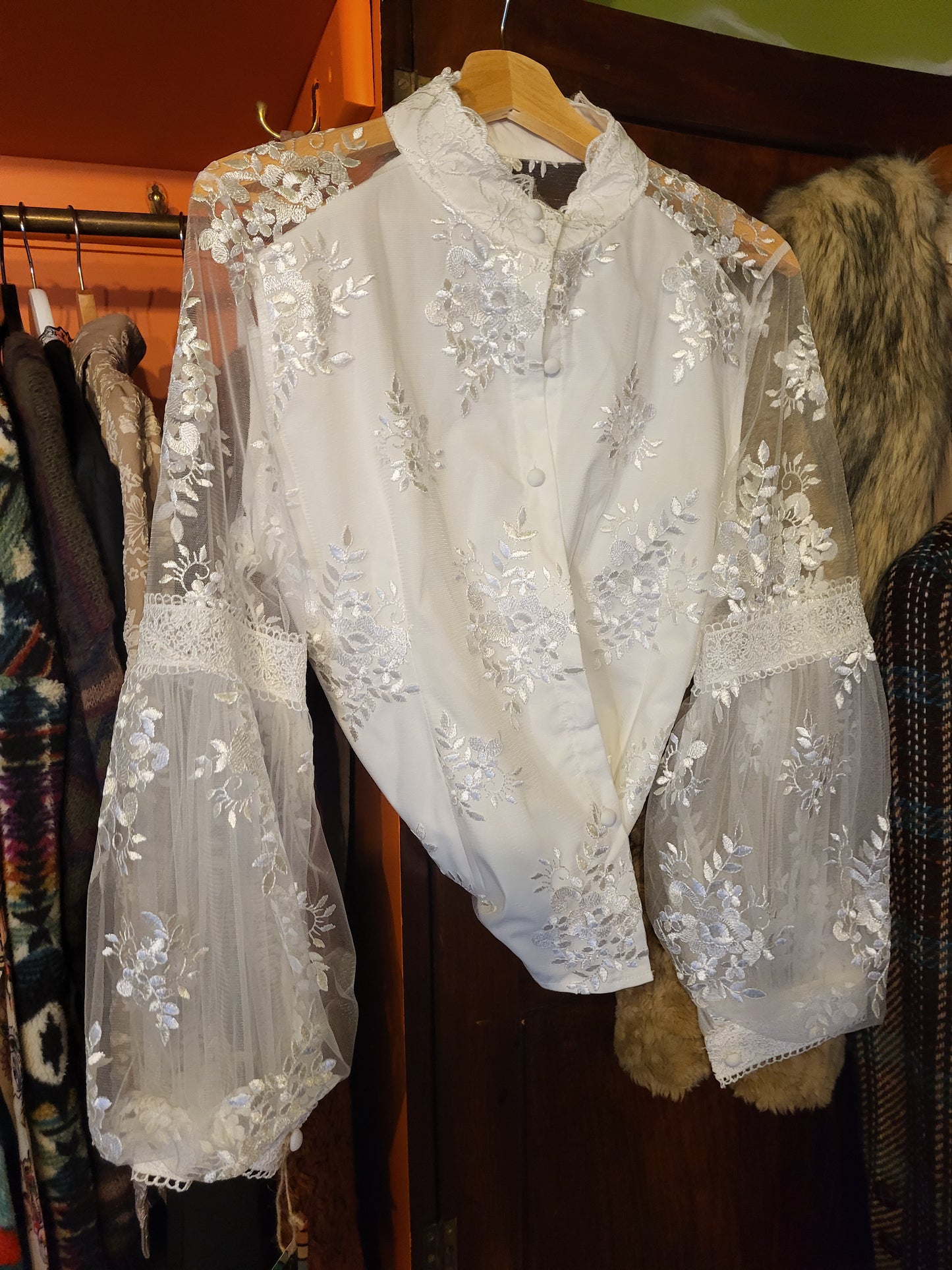 Unique Vintage Blouse White