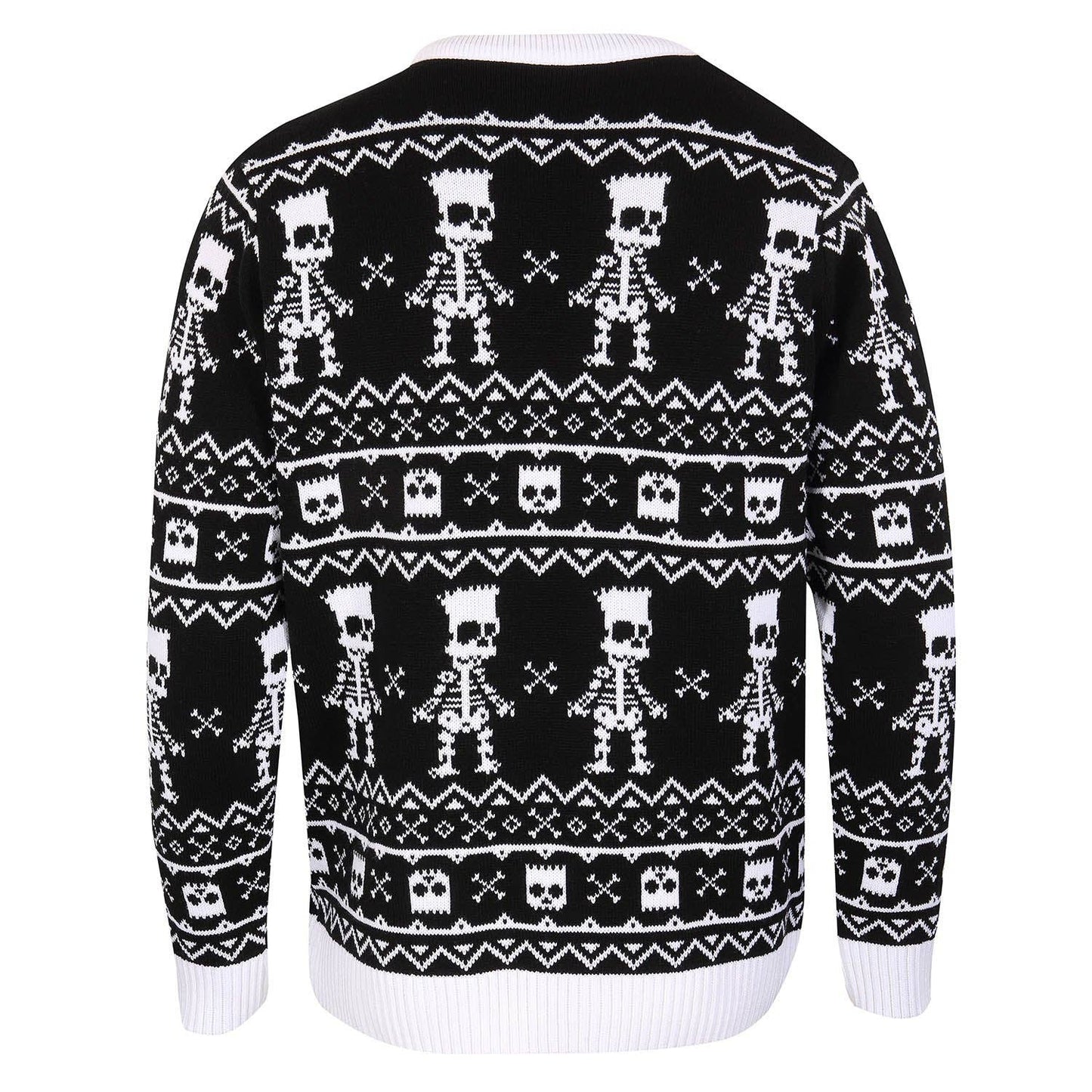 Simpsons Bart Skeleton Repeat Knitted Jumper: Large