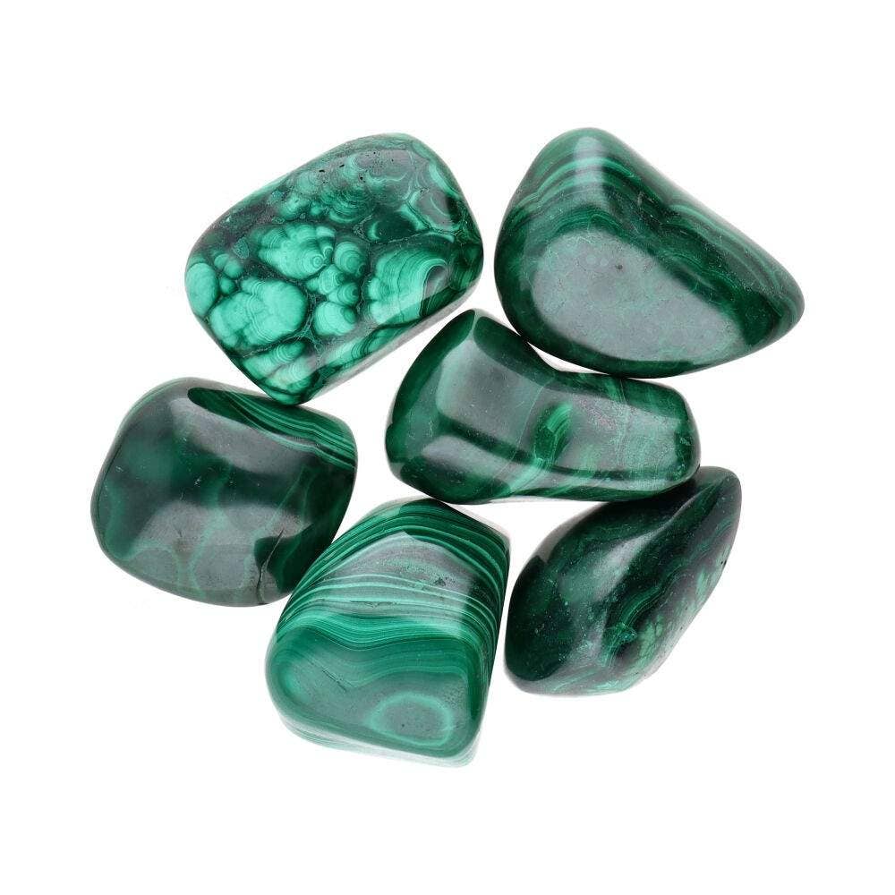 Malachite Tumbled Stones T-3 and T-5