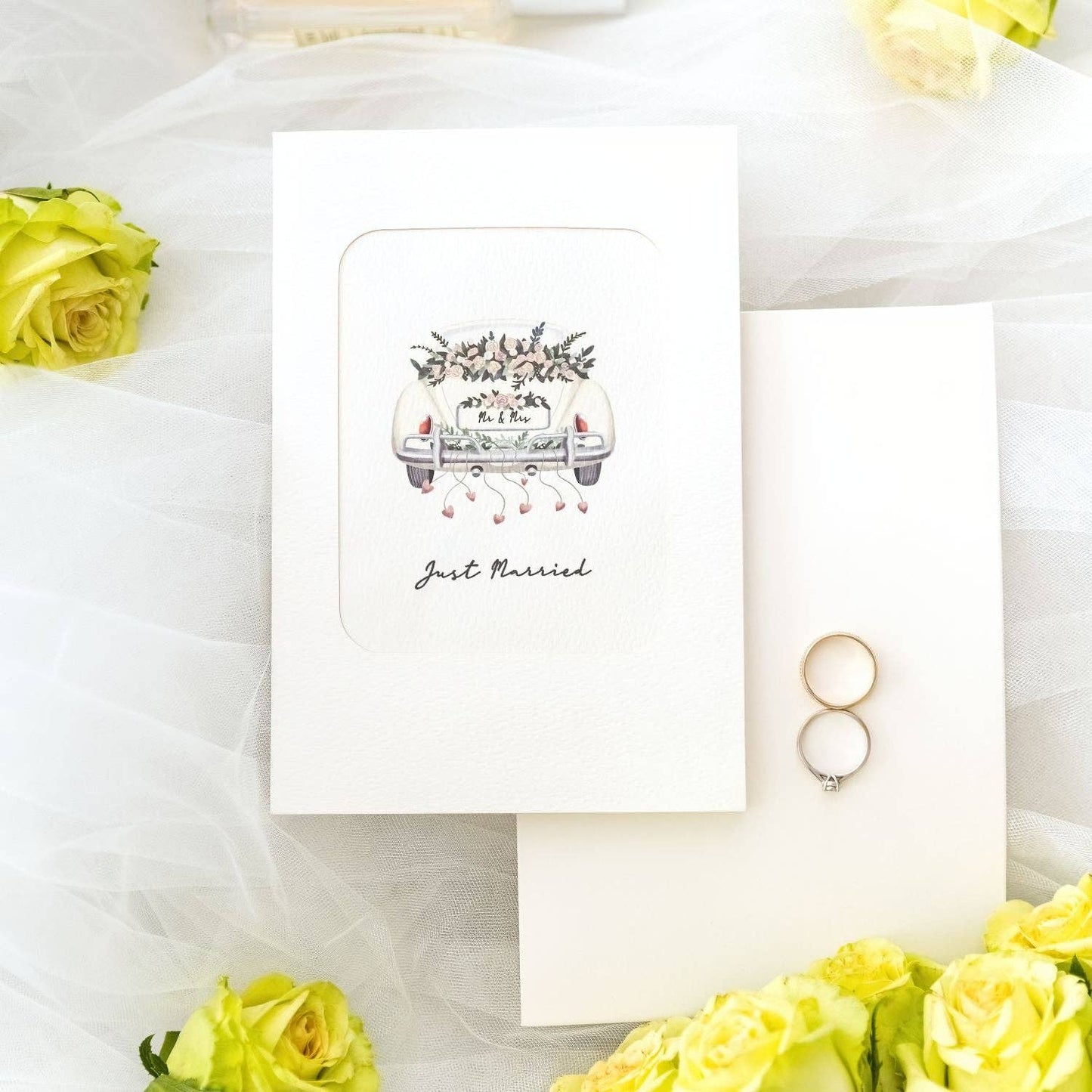 Wedding car pop-up card | 3D wedding card, greeting card