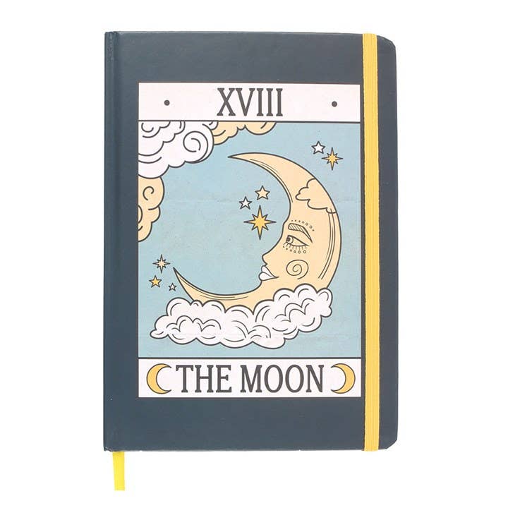 The Moon Vintage Tarot Card A5 Notebook