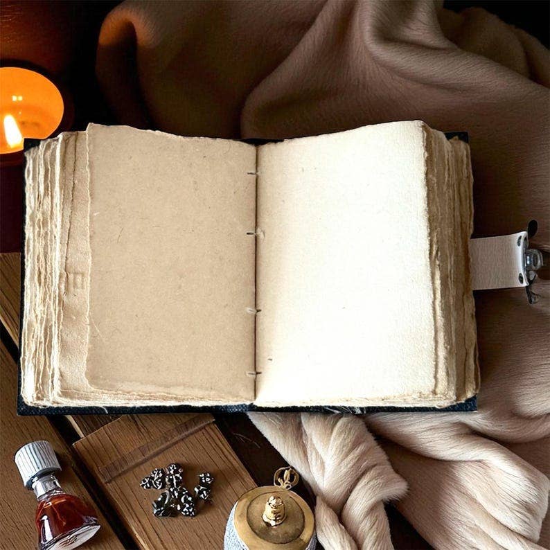 Leather Journal  Vintage Mushroom Handmade