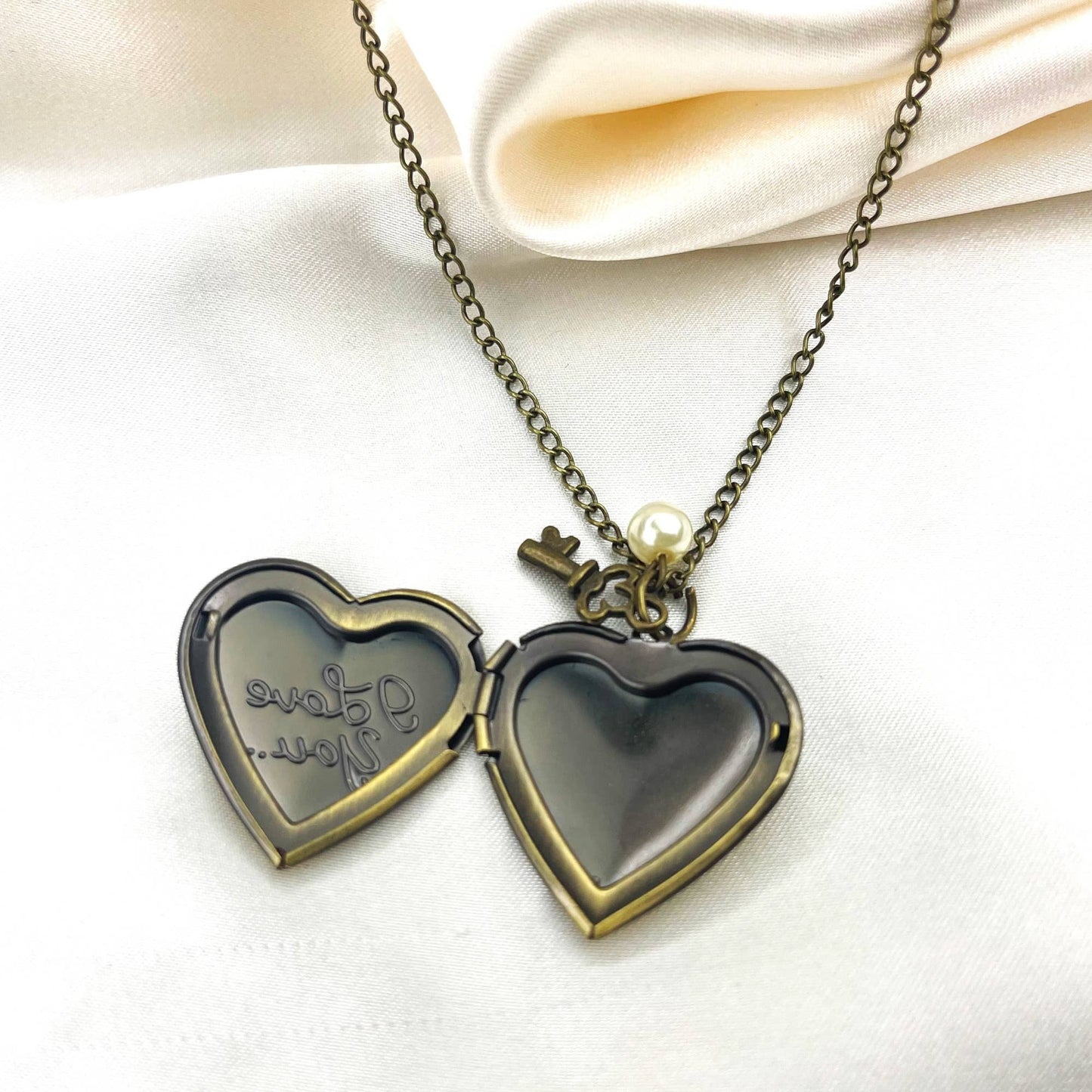 Personalised Heart Photo Medallion Key Pendant