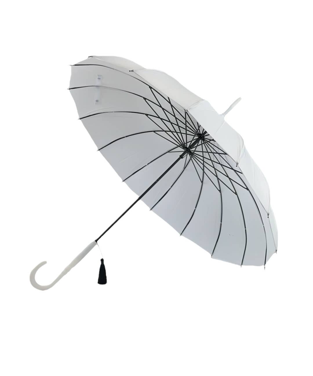 Boutique Classic Pagoda Umbrella in White