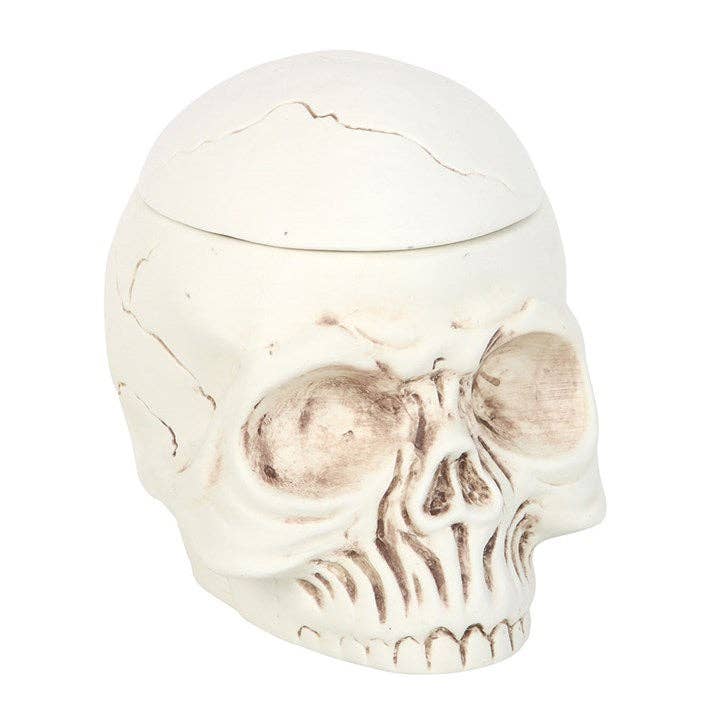 Gothic Weathered Skull Oil Burner and Wax Warmer