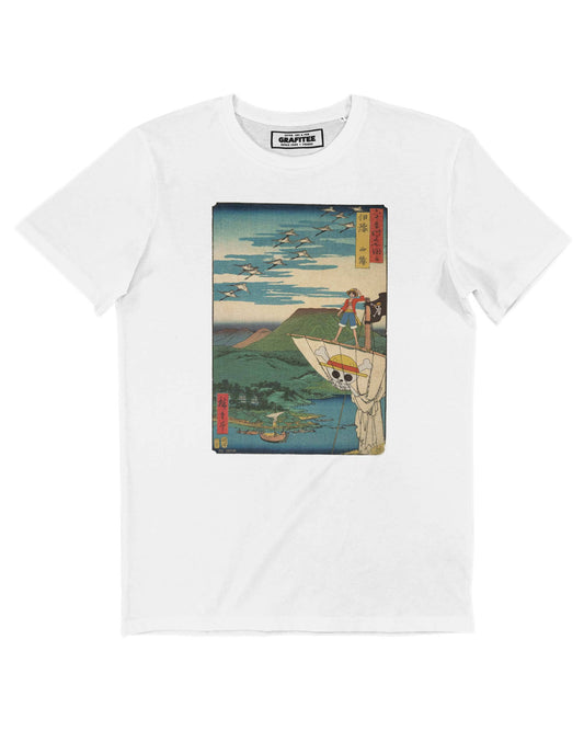Floating Pirate Tee - One Piece Luffy Tee: White / XL