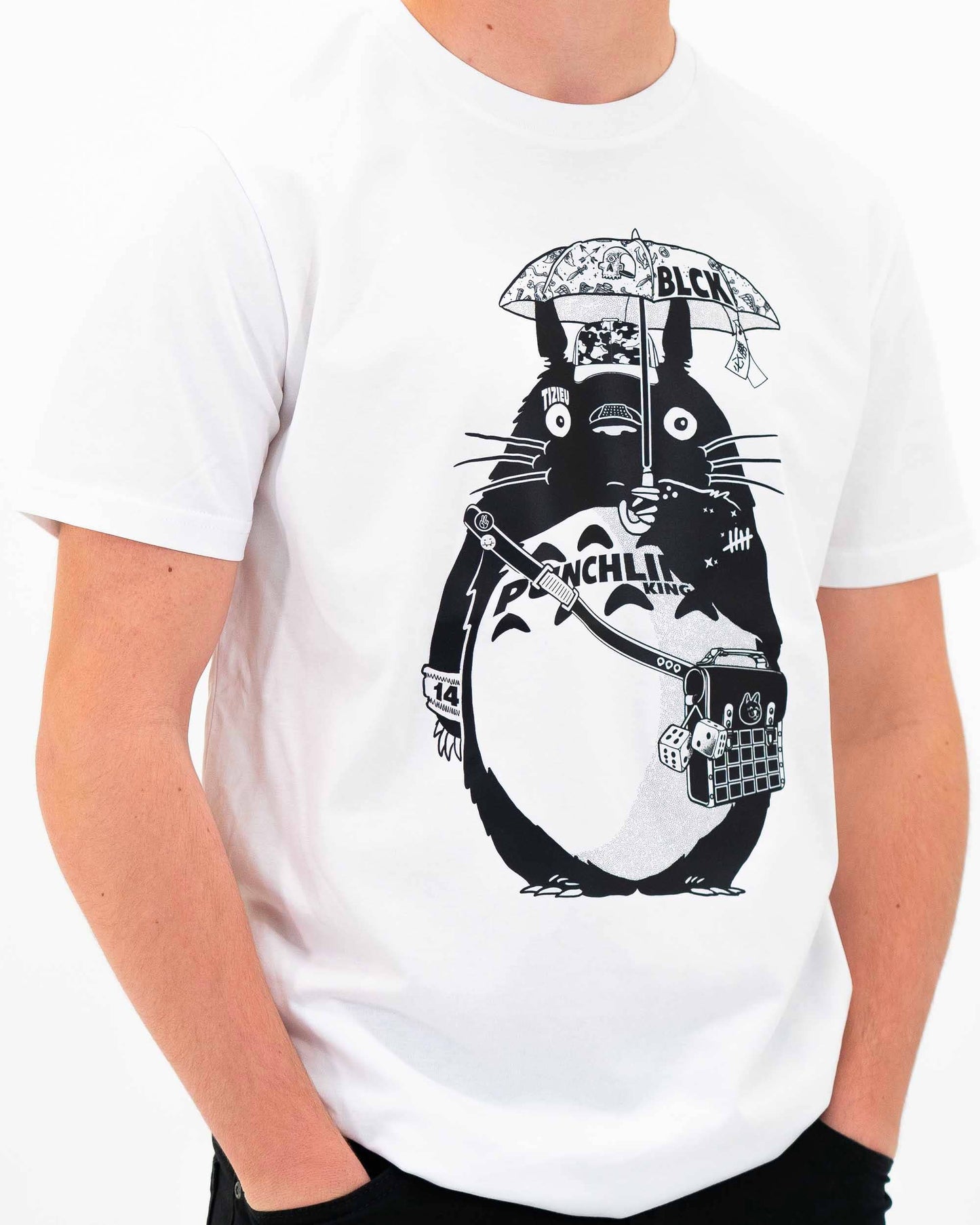 Street Totoro Tee - Totoro Tattoo Graphic Tee Shirt