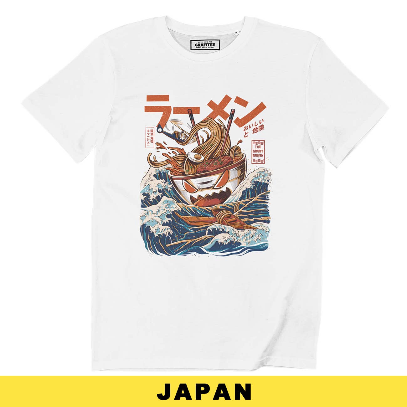 The Great Ramen Of Kanagawa Tee - Manga Tee: L