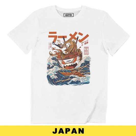 The Great Ramen Of Kanagawa Tee - Manga Tee: L