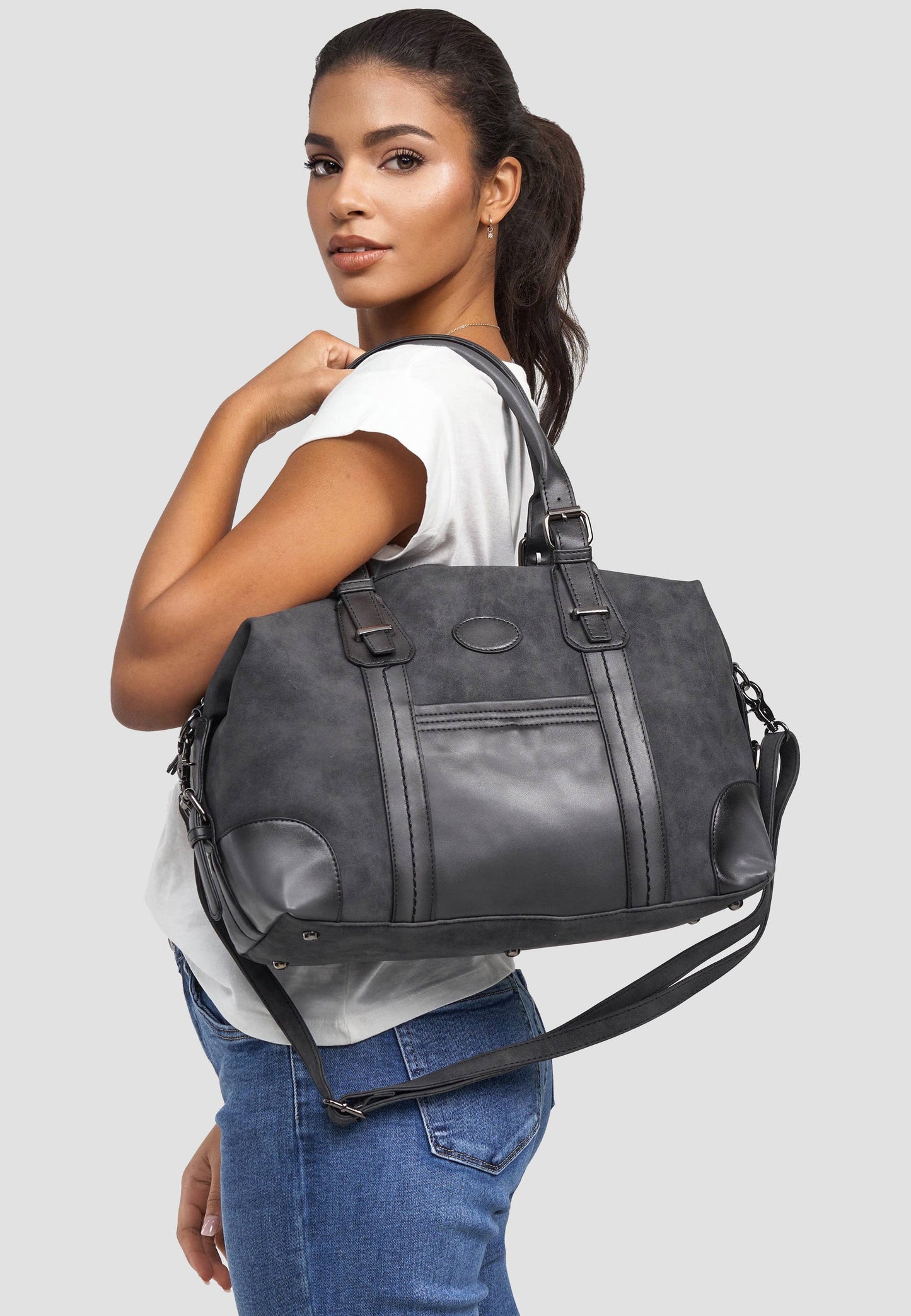 'PACIFIC' handbag - Spacious with many compartments: Brown