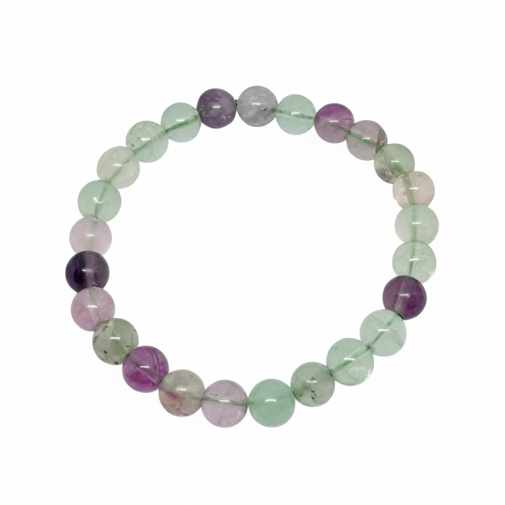 Beaded bracelet - Fluorite (8 mm)